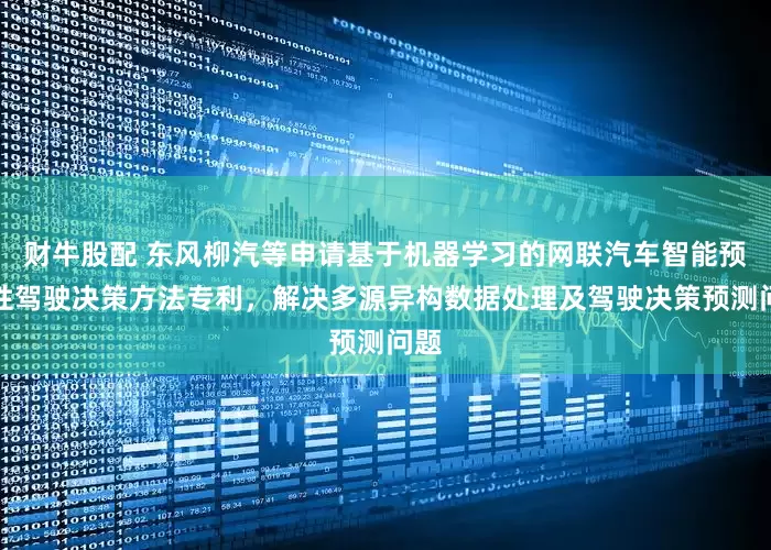 财牛股配 东风柳汽等申请基于机器学习的网联汽车智能预见性驾驶决策方法专利，解决多源异构数据处理及驾驶决策预测问题